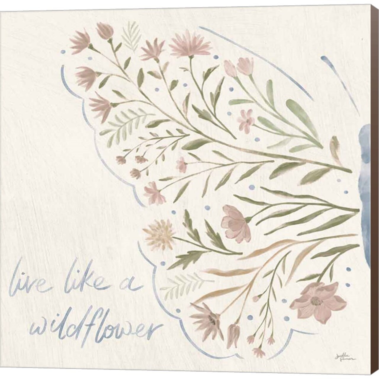 Wildflower Vibes VI Neutral by Janelle Penner 12" x 12" Canvas Wall Art